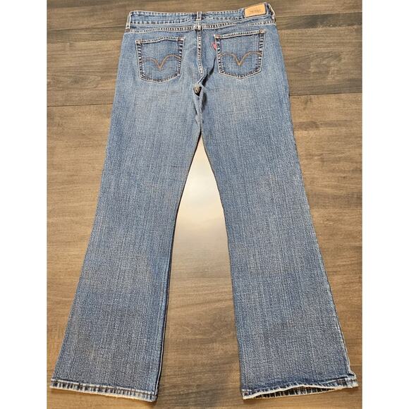 Levi's 526 Jeans Women's Size 12 Blue Slender Boot Cut Mid Rise Double Button - Picture 2 of 9